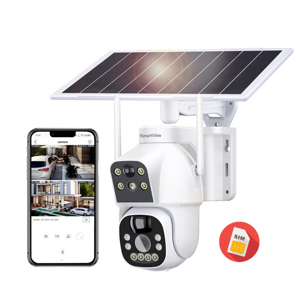 4G Dual-Lens雙目鏡頭SIM卡流動數據聯網 太陽能電池全高清5G監控攝錄機 - iSmartView
