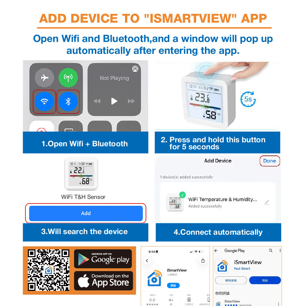 ismartview wifi temperature humidity sensor samrt home_07